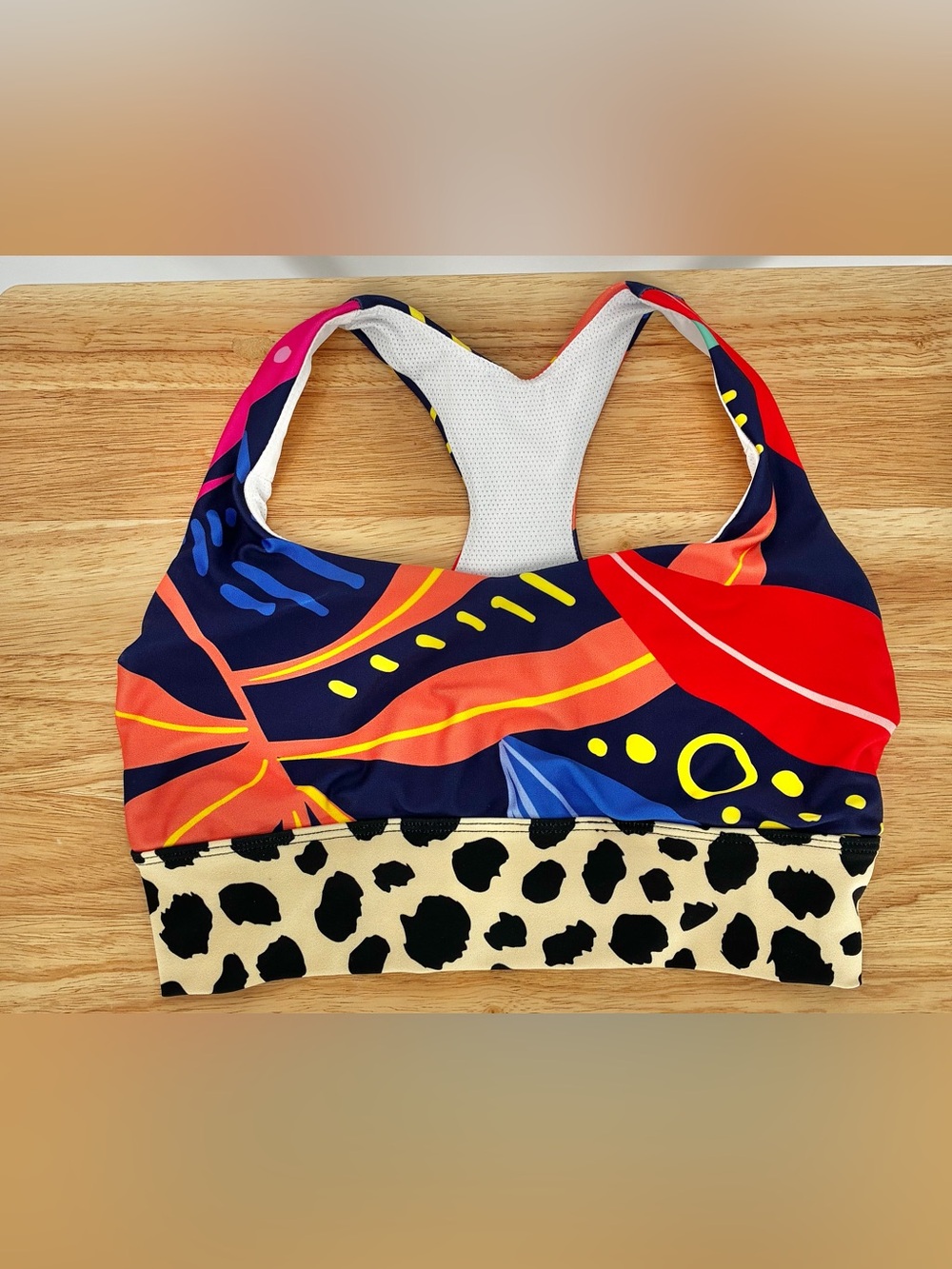 Loony Legs London Palms & Pards Tropical Leopard Sports Bra XS/S